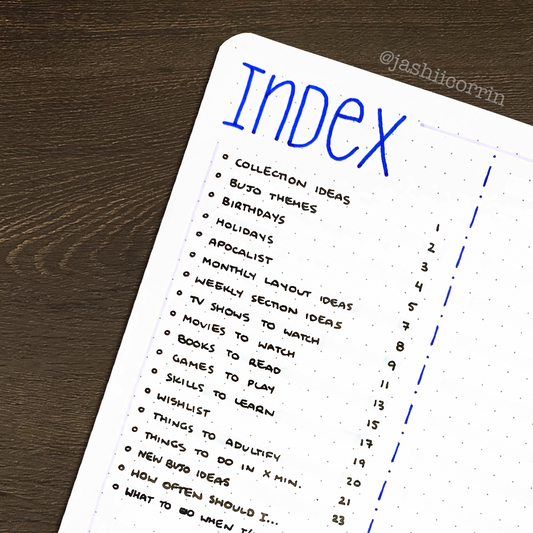 Bullet Journal Index 101: The What, Why, How & Free Reference Printable
