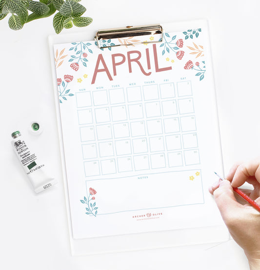 April Planning, Spring Cleaning + Bullet Journal Inspiration | with FREE April 2022 Monthly Calendar Printable