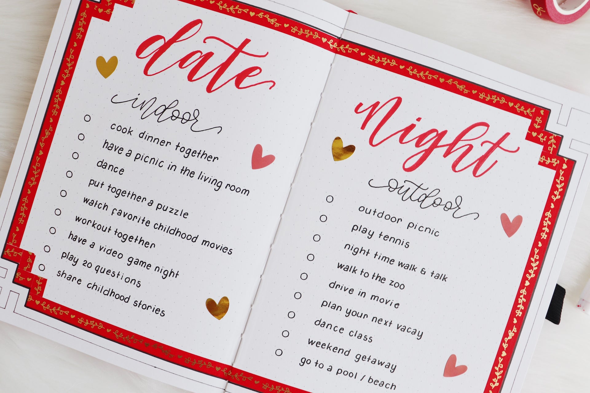 How To Create A Bullet Journal Date Night Ideas Spread + 18 Date Night Ideas!