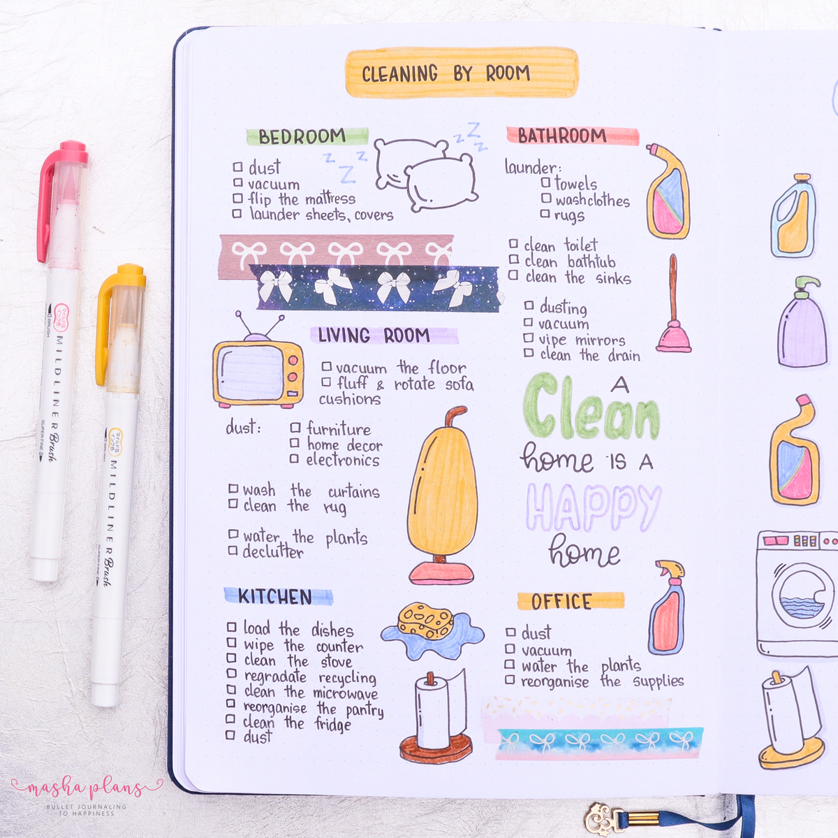 How To Use A Cleaning Tracker In Your Bullet Journal – Archer and Olive