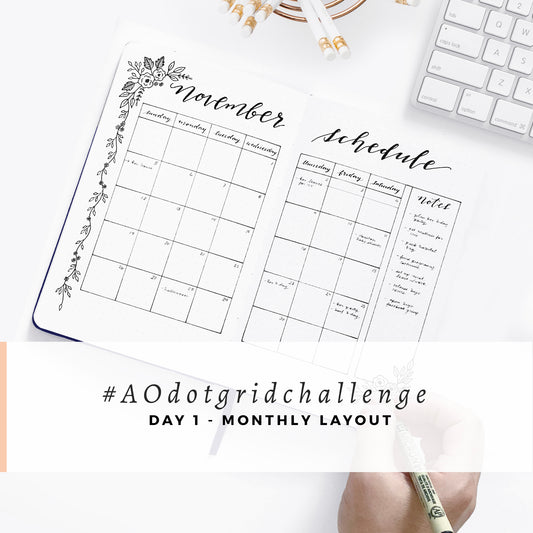 #AOdotgridchallenge - Day 1  | November Calendar