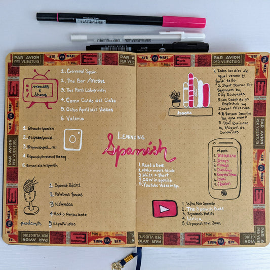 Using A Language Learning Spread in Your Bullet Journal