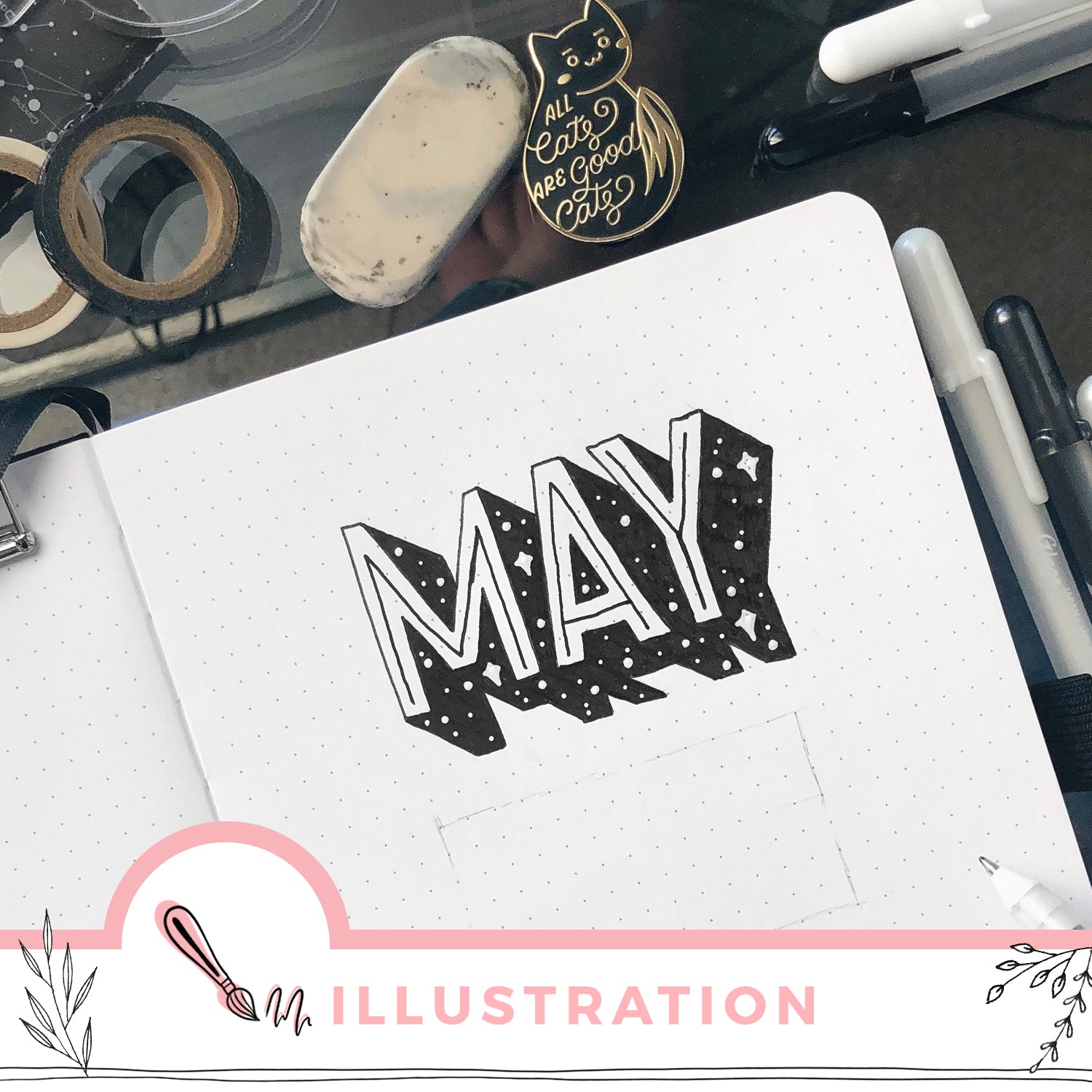 How To Easily Add Shadows To Your Bullet Journal Lettering