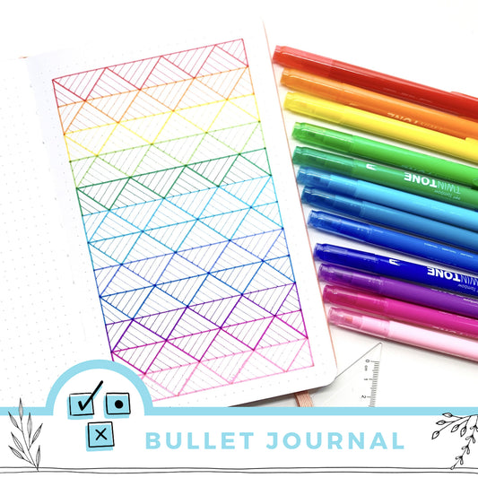 Rainbow Triangle Pattern Tutorial For Your Bullet Journal