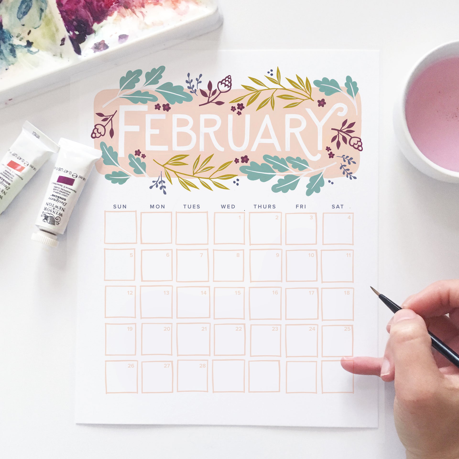 February 2017 Calendar Printable