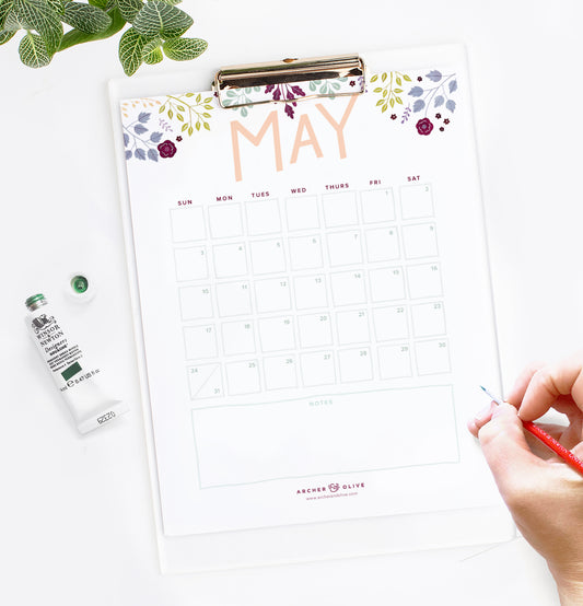 May 2020 Calendar Printable