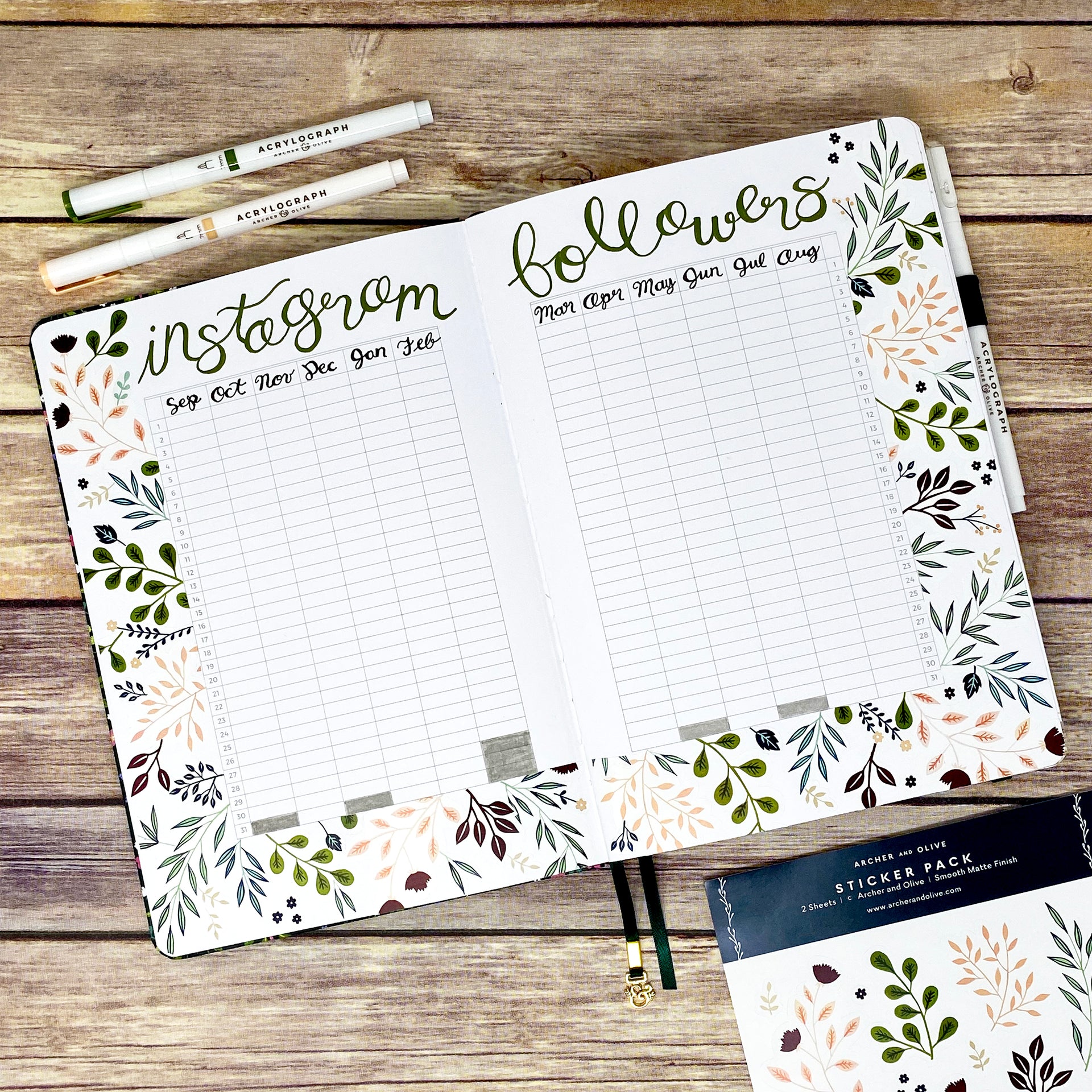 Setting Up a Social Media Planner in your Undated Planner