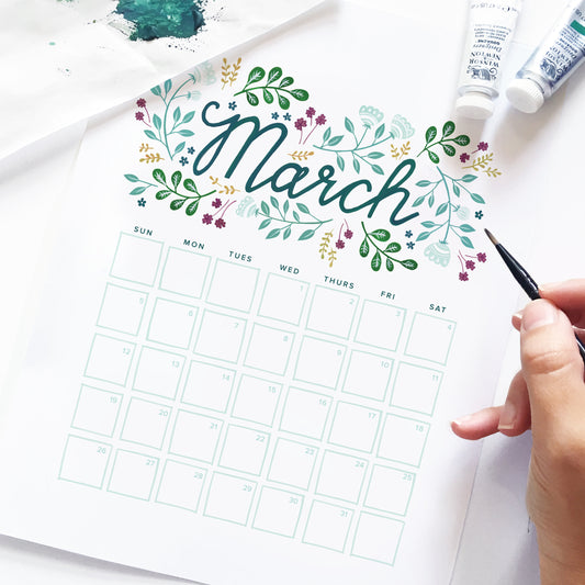 March 2017 Calendar Free Printable