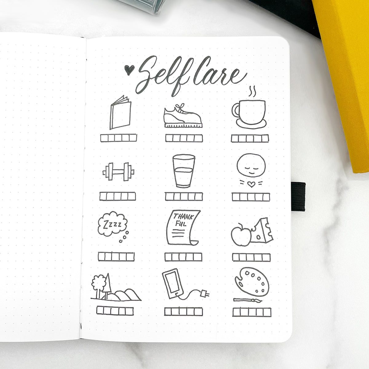 Easy Self-Care Doodles for Your Planner