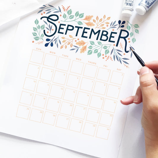 Freebie Friday - September 2017 Calendar Printable