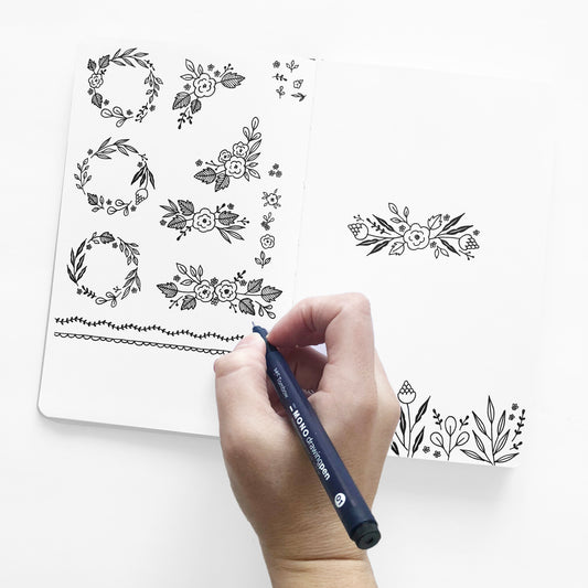 Freebie Friday - Printable Dot Grid Journal Doodles