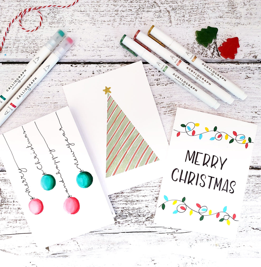 Easy DIY Christmas Card Ideas with Free Templates