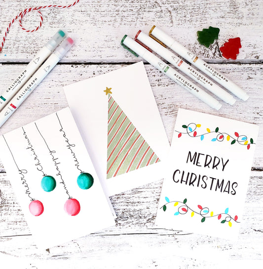 Easy DIY Christmas Card Ideas with Free Templates