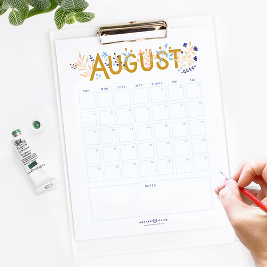 August 2019 Free Calendar Printable is HERE!