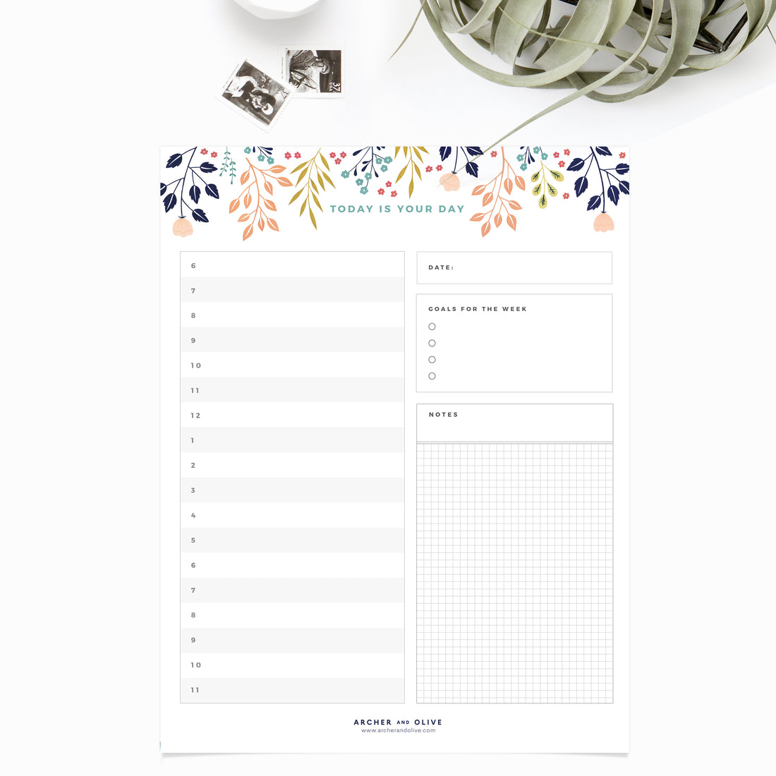 Freebie Friday - Today is Your Day | Day Planner