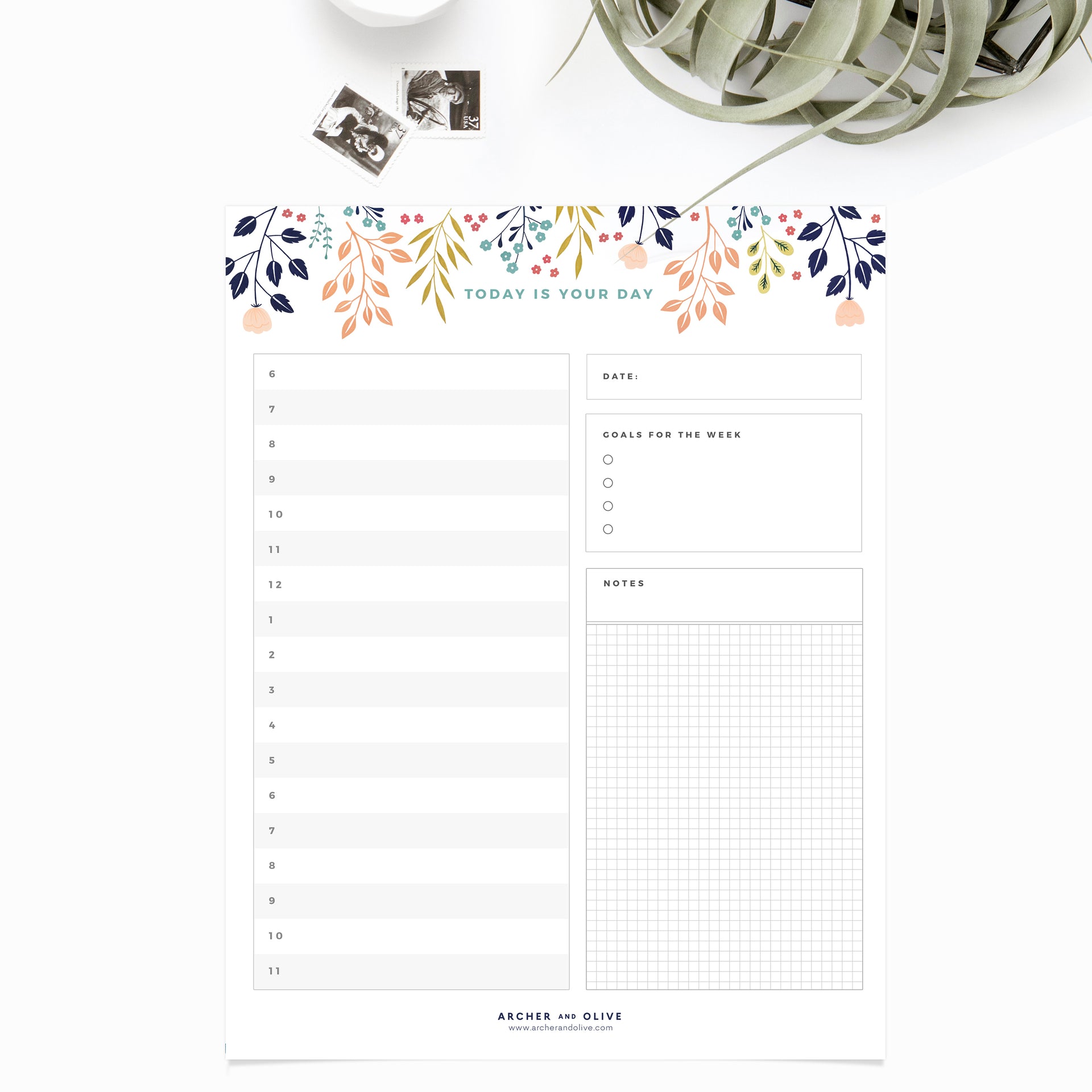 Freebie Friday - Today is Your Day | Day Planner