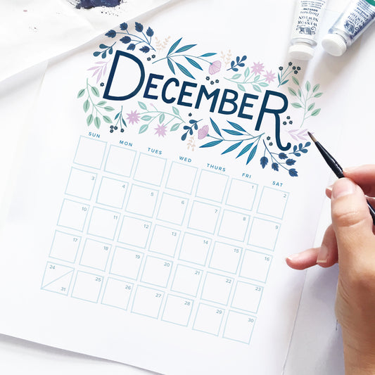 Freebie Friday - December 2017 Calendar Printable