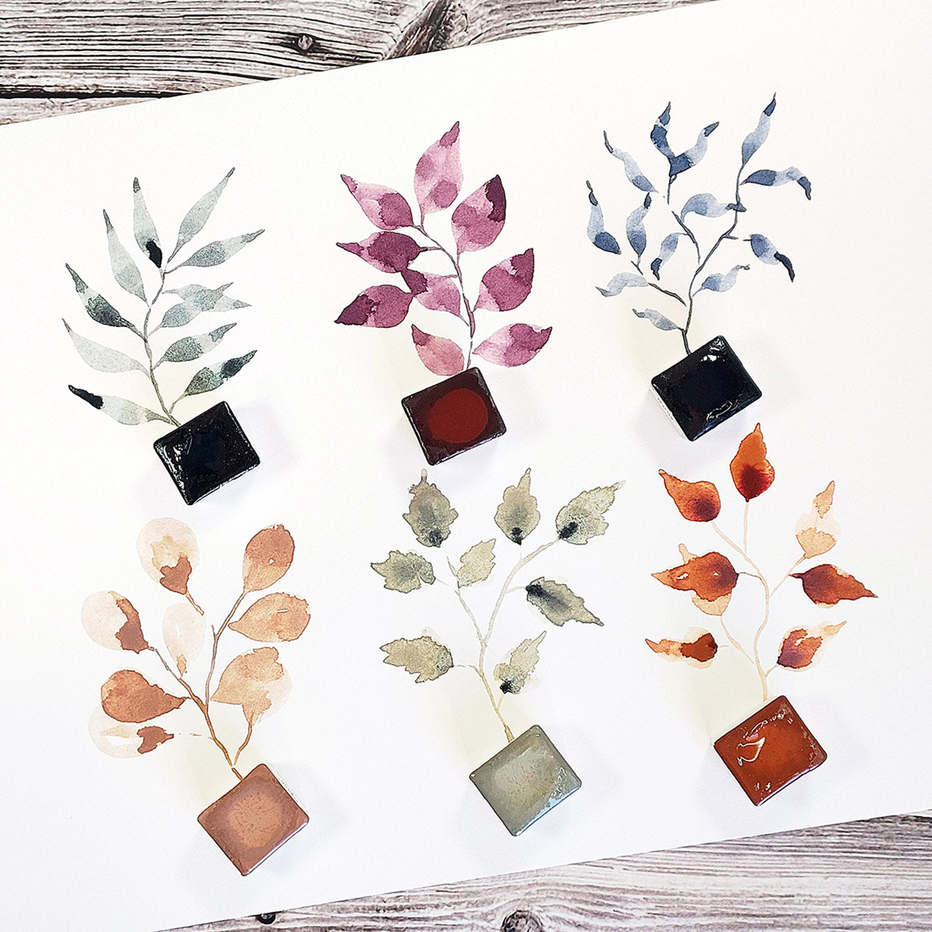 Easy Step-By-Step Watercolor Leaves Painting Tutorials