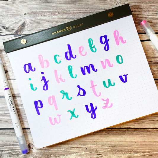 Lowercase Alphabet Hand Lettering Tutorial for Beginners