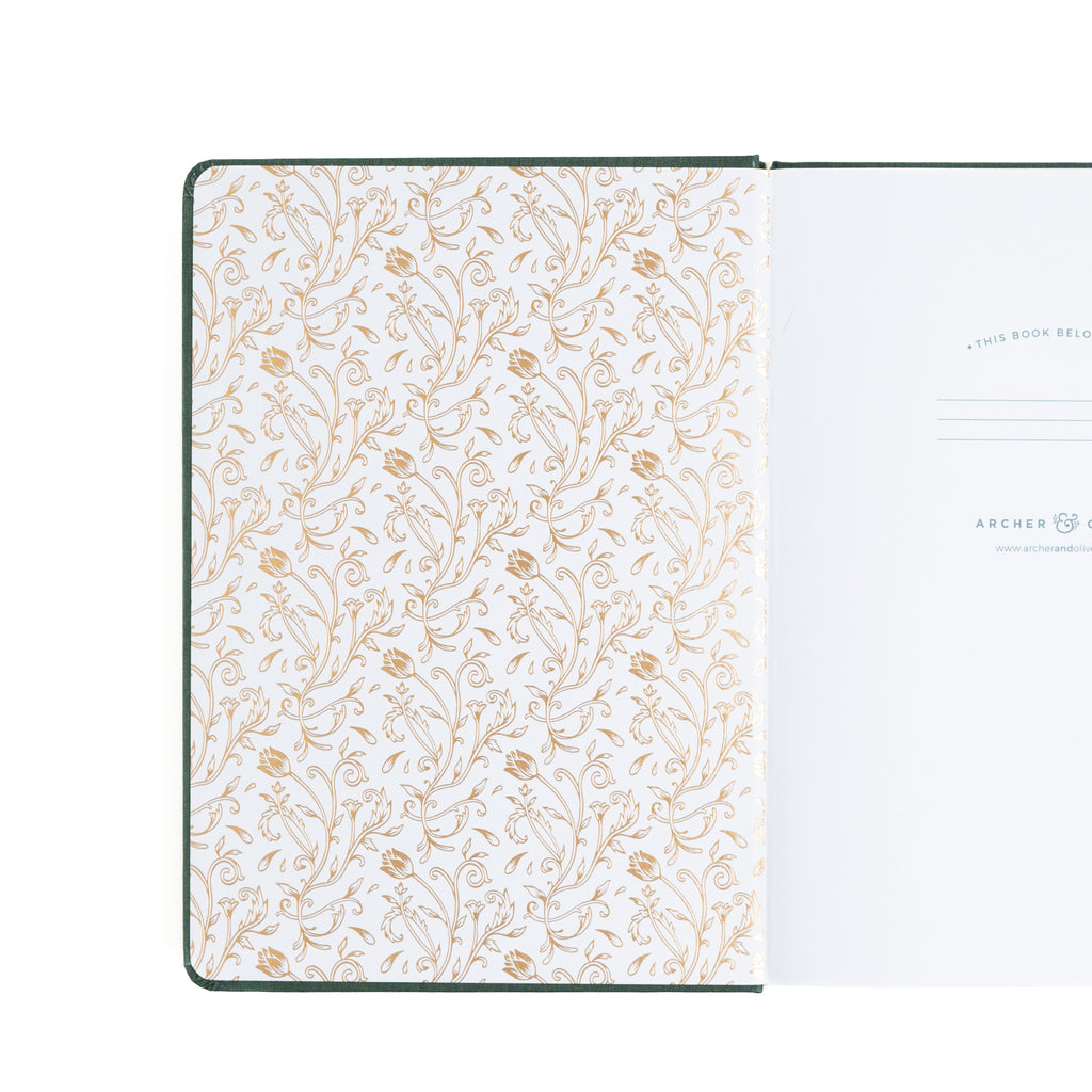 Antique Floral: Dot Grid Notebook - Archer and Olive