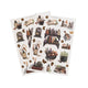 Moody, earthy witchy sticker set with cauldrons, potions & spellbooks