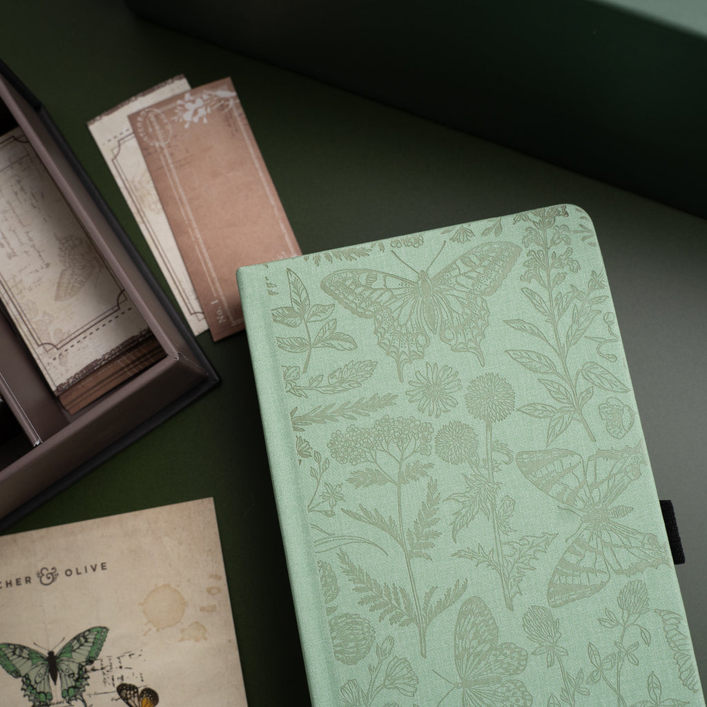 BB318 TN Notebook: Botanical Butterfly - Archer and Olive