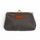 Quiet Corners Kiss Lock Pouch in Gray