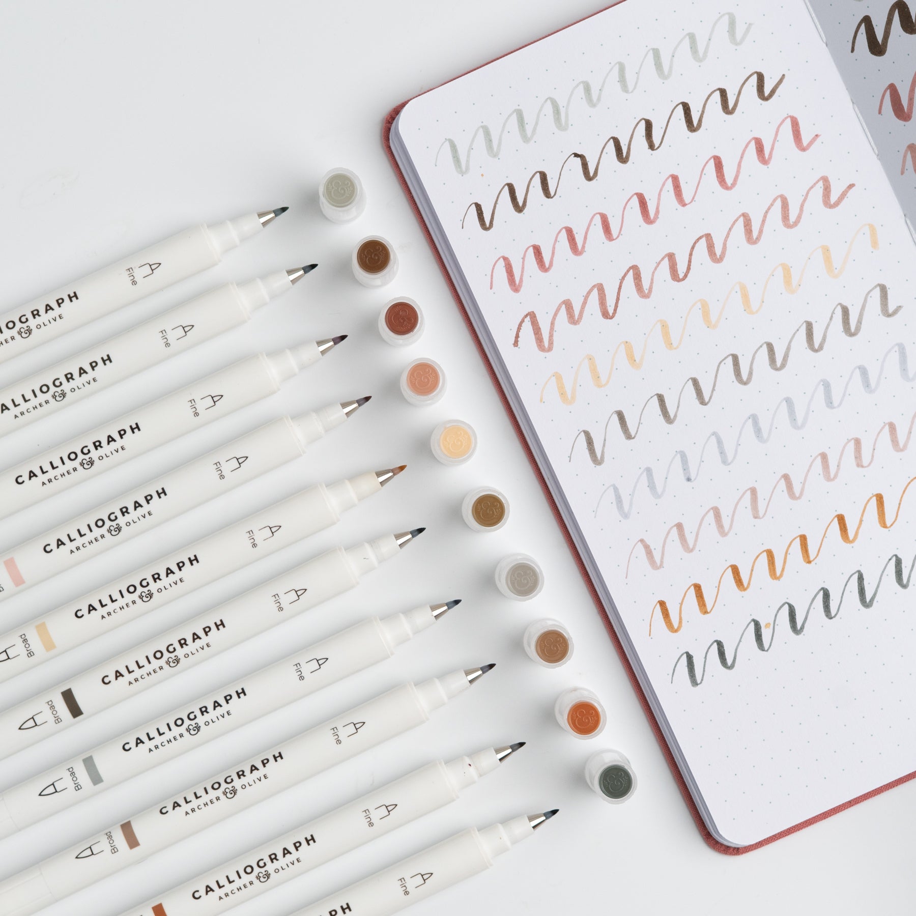 Quiet Corners Calliograph Pens |  Set of 10