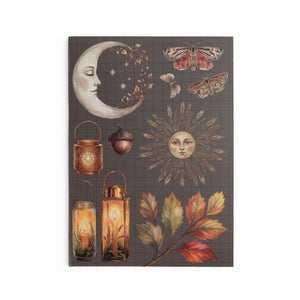 Quiet Corners collage paper book open to show a mix of vintage-inspired patterned sheets