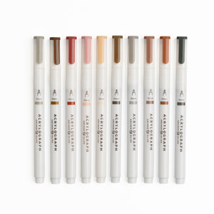 Set of ten Quiet Corners acrylograph fine-tip .7 mm acrylic paint pen