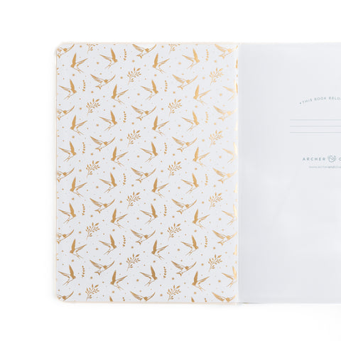 8x8 Swallows: Dot Grid Notebook - Archer and Olive