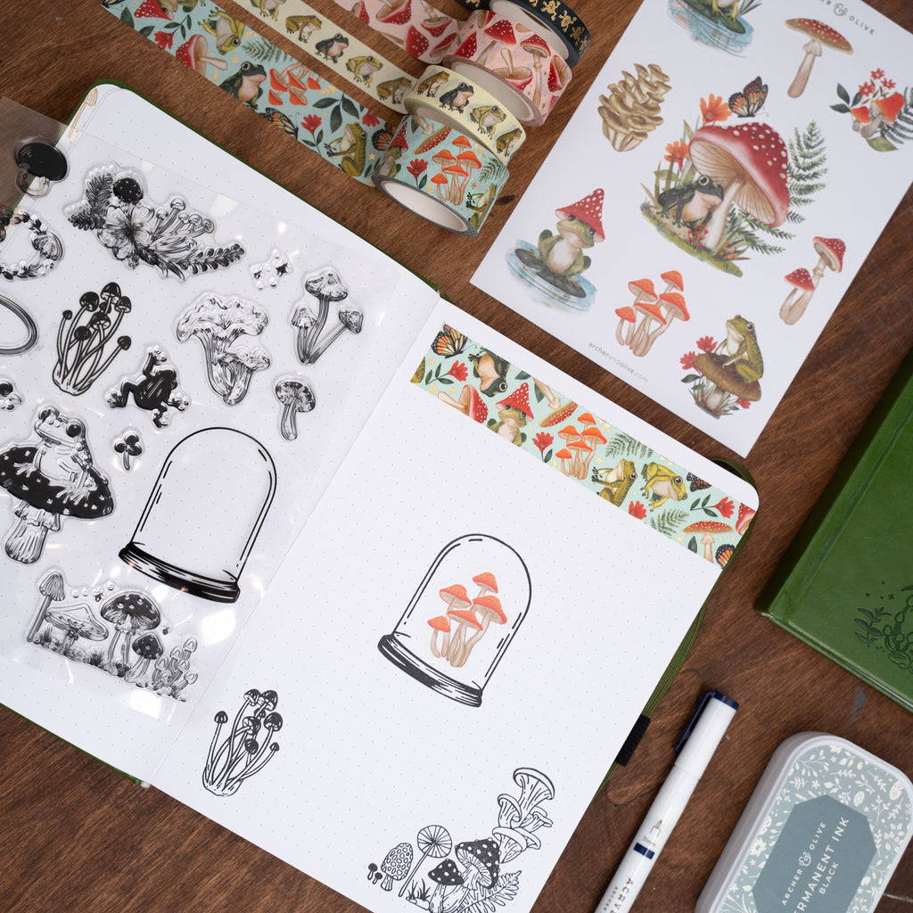 Mushroom Monarch Sticker Set - Archer and Olive