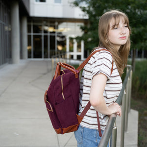 Quiet Corners Backpack In Maroon