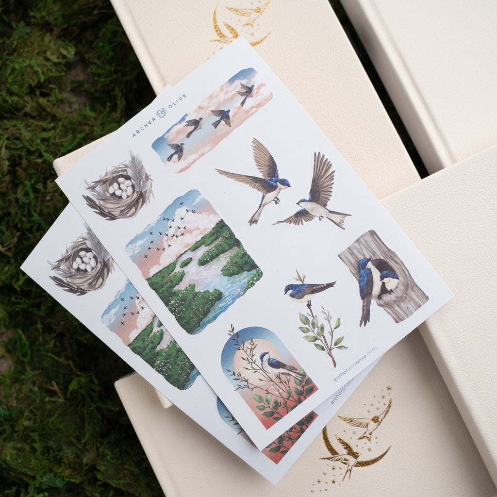 Swallows Sticker Set - Archer and Olive
