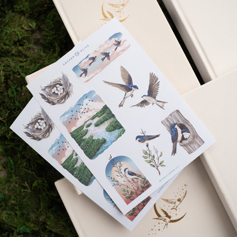Swallows Sticker Set - Archer and Olive