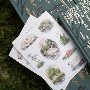 Swan Pond Sticker Set - Archer and Olive