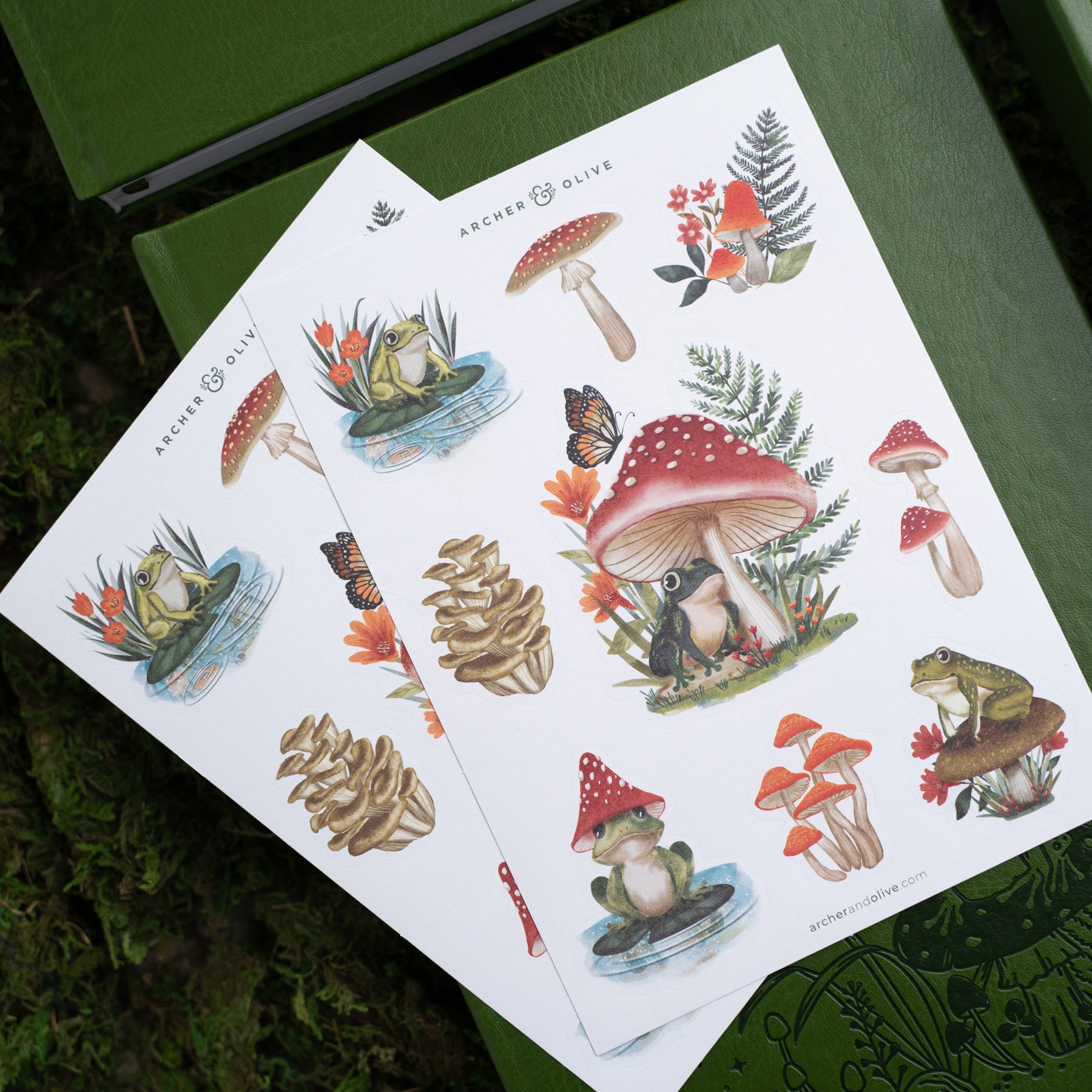 Mushroom Monarch Sticker Set - Archer and Olive