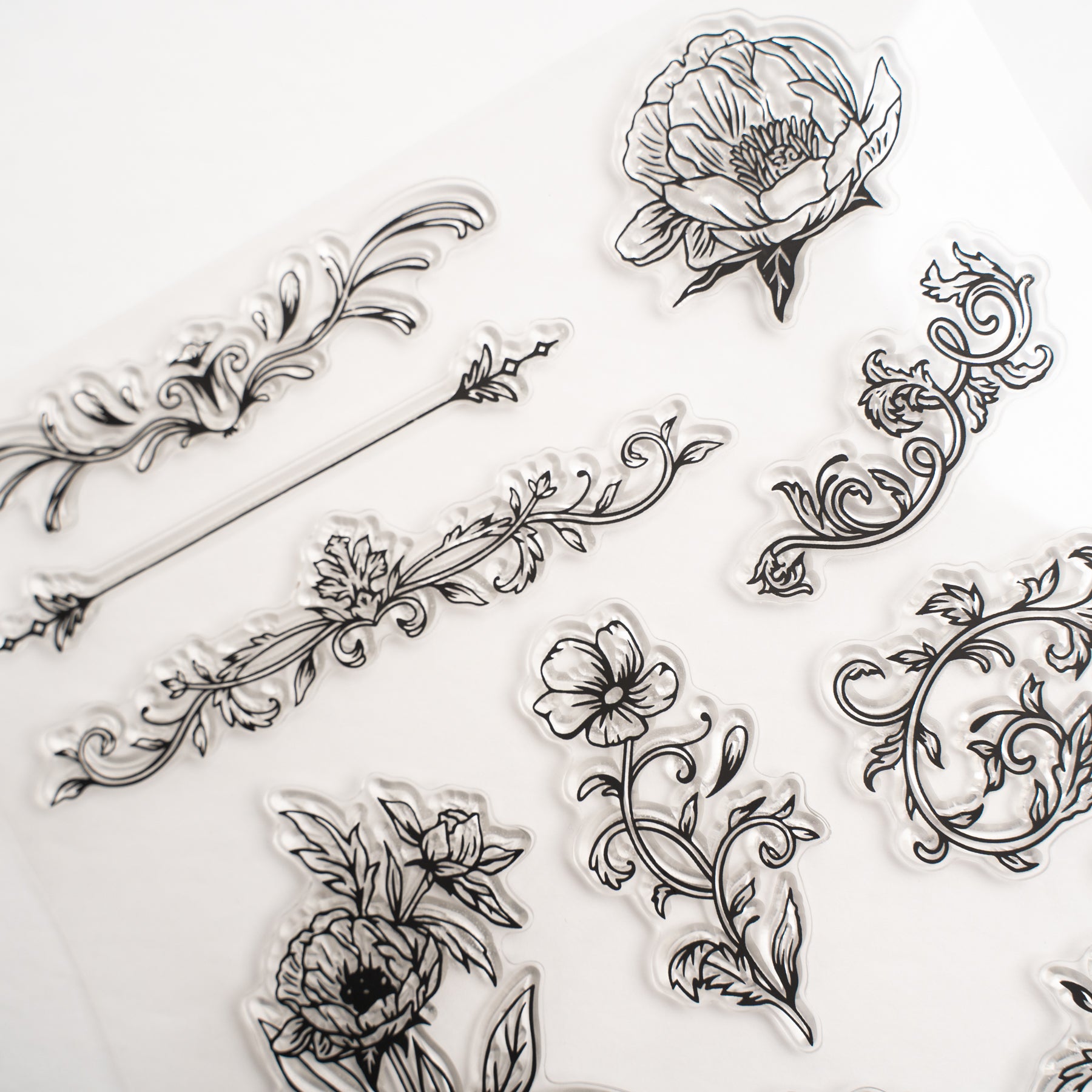 Antique Floral Stamp Set - Archer and Olive