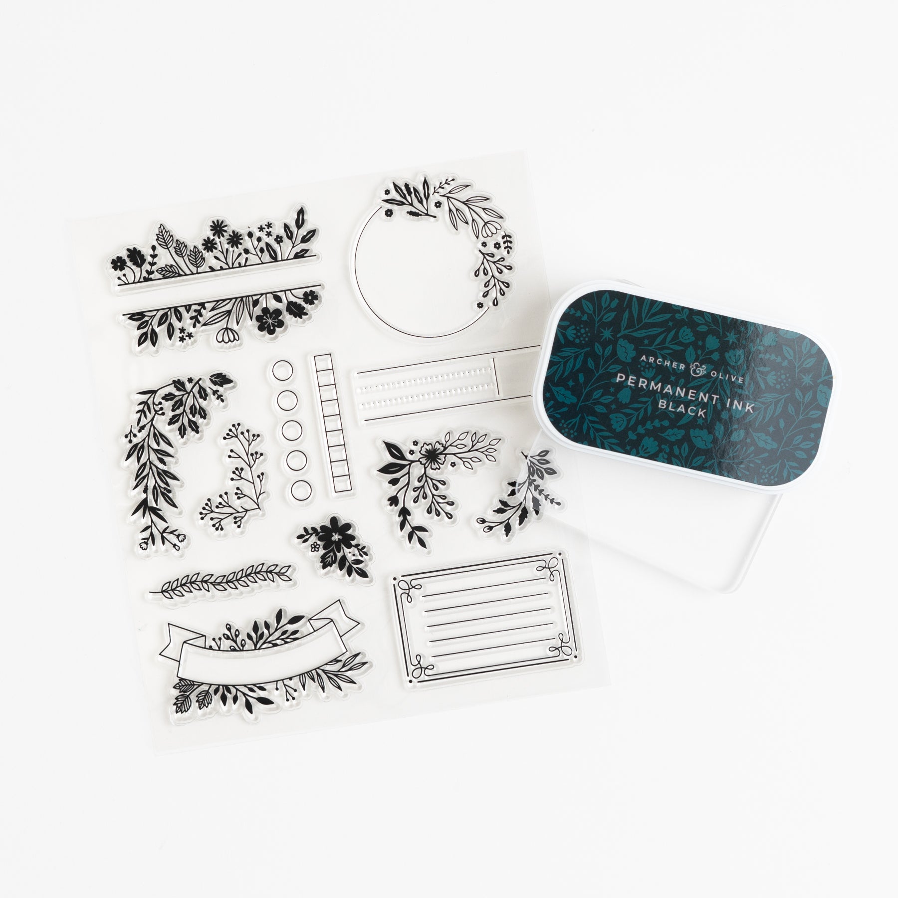 Signature Floral Stamp Set - Archer and Olive