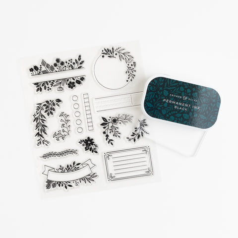 Signature Floral Stamp Set - Archer and Olive