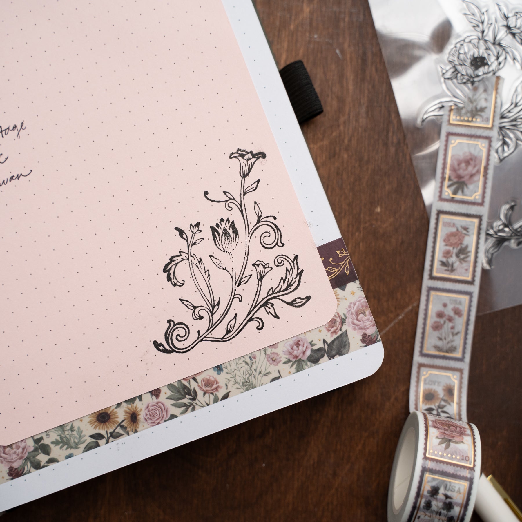 Antique Floral Stamp Set - Archer and Olive