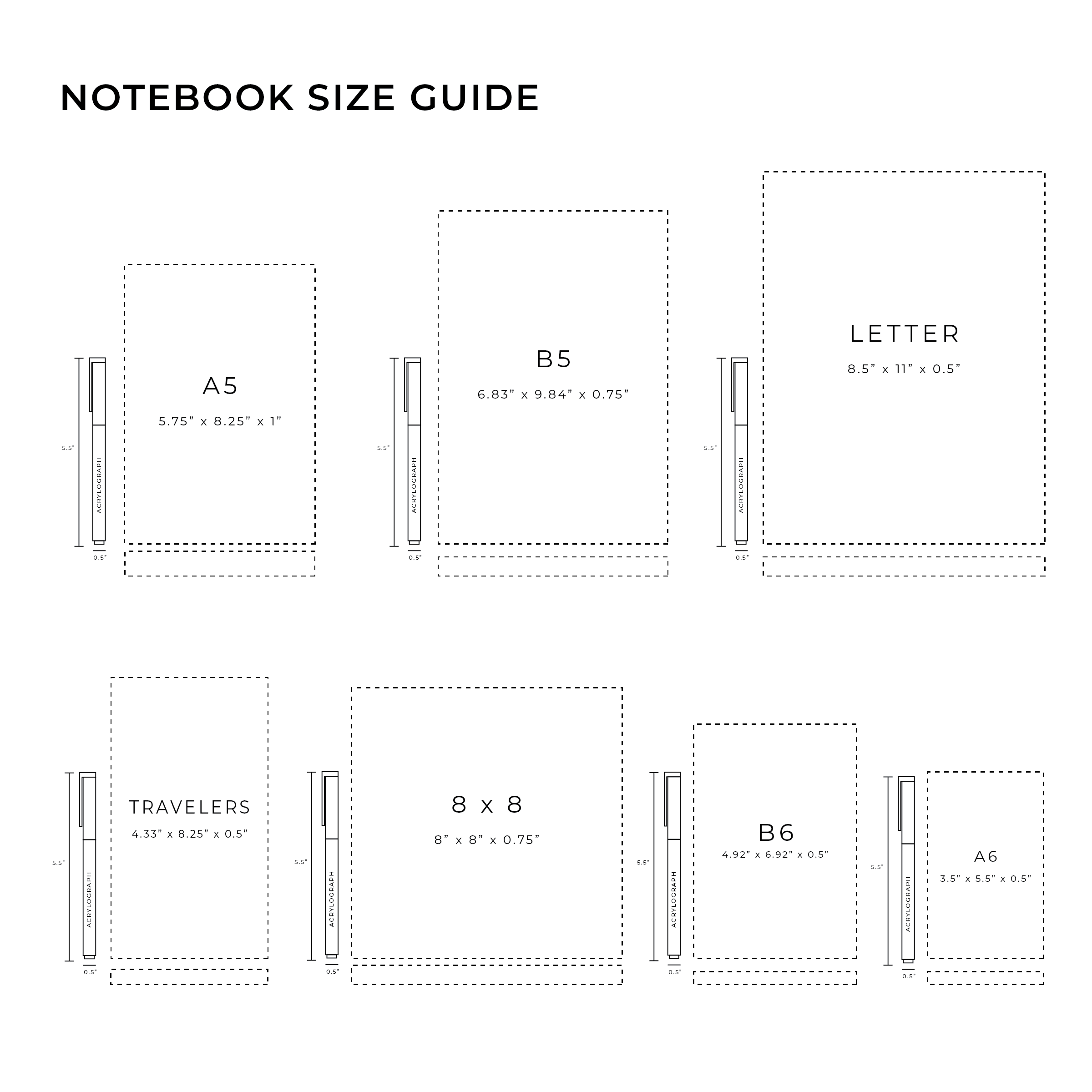 Stack of Books Dot Grid Notebook by Archer and Olive