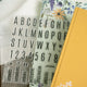 Clear stamp set with letters and numbers 