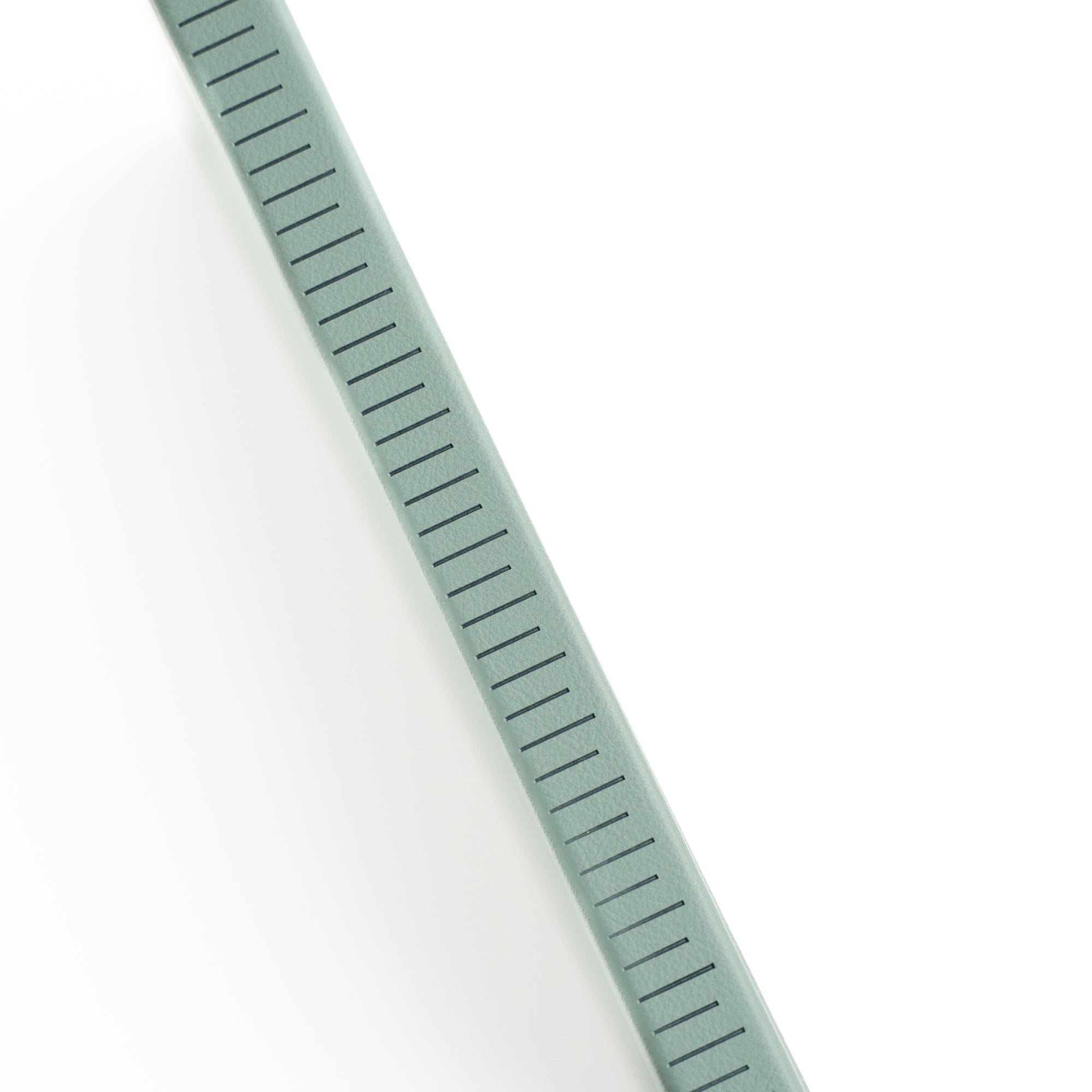 Mint green ruler on a white background