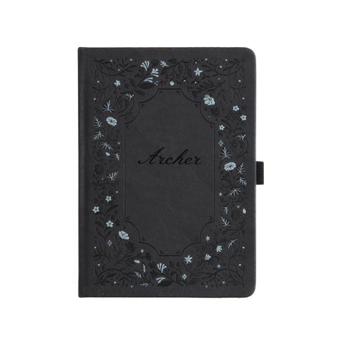 B5 Midnight Floral: Dot Grid Notebook