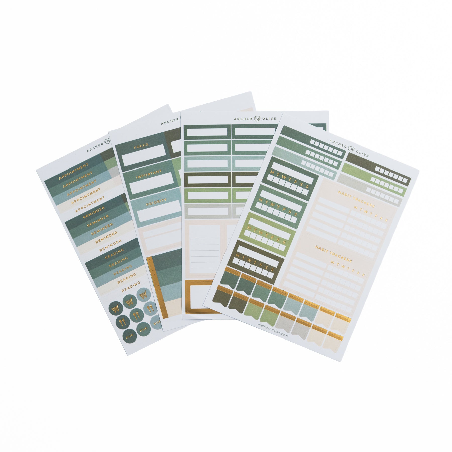 Soft Nature Planning Sticker Set - Archer and Olive