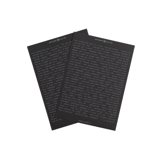 Ink & Type Word Sticker Set - Archer and Olive