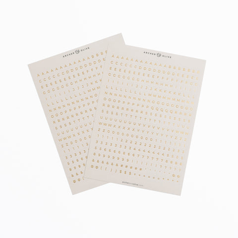 Soft Nature Alpha Sticker Set - Archer and Olive