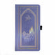 Decorative notebook with castle and dragon design on a white background