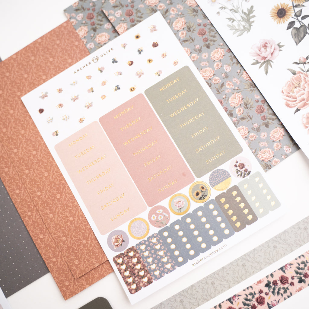 Antique Floral Everyday Theme Kit - Archer and Olive